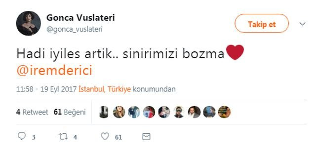 Ünlülerin İrem Derici paylaşımları